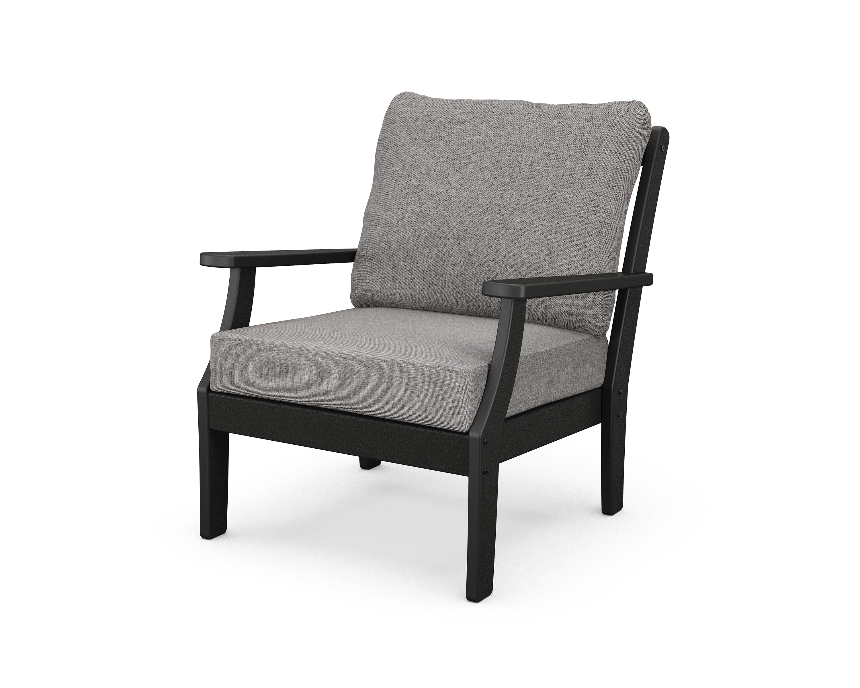 braxton deep seating chair in black / grey mist product image
