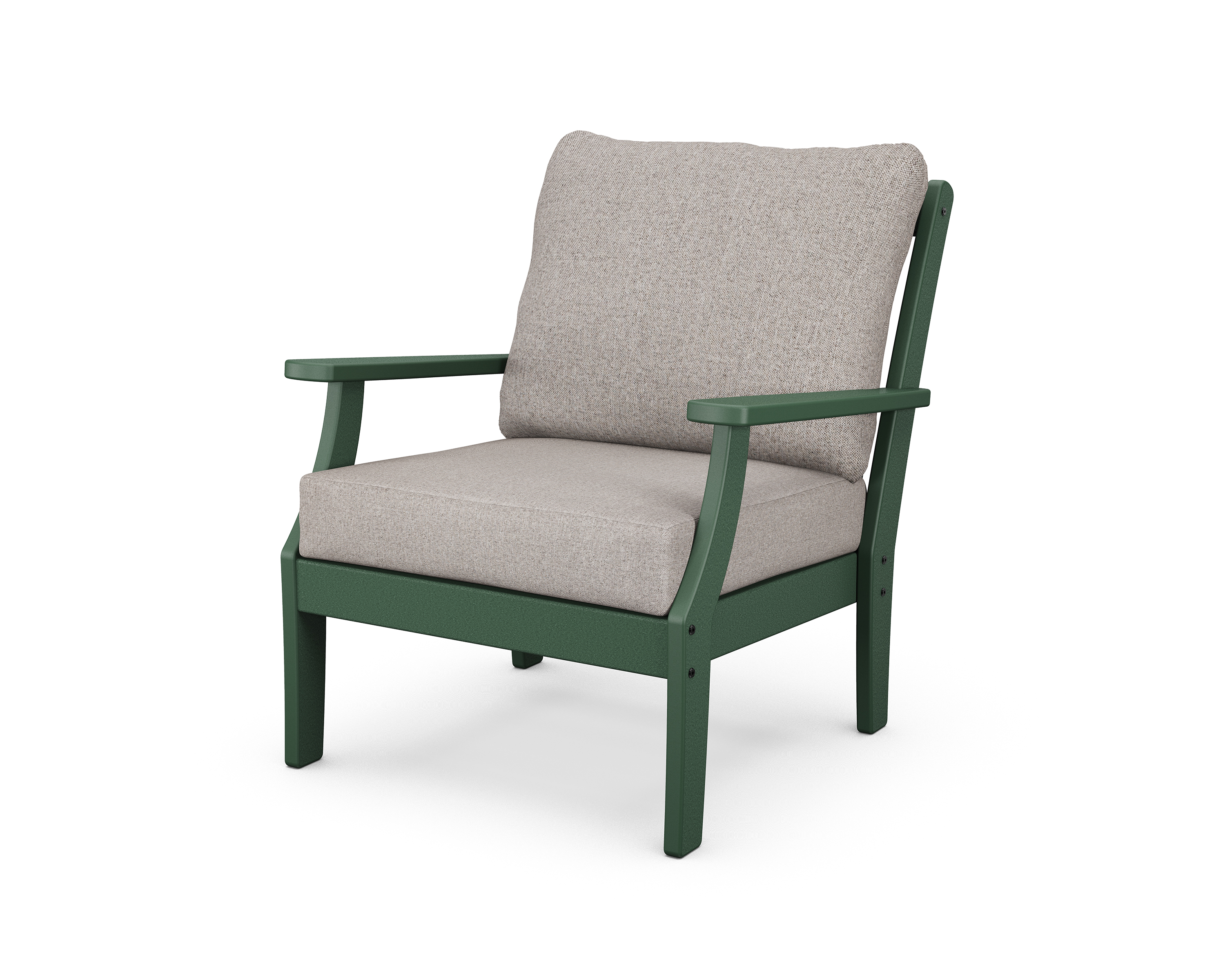 braxton deep seating chair in green / weathered tweed product image