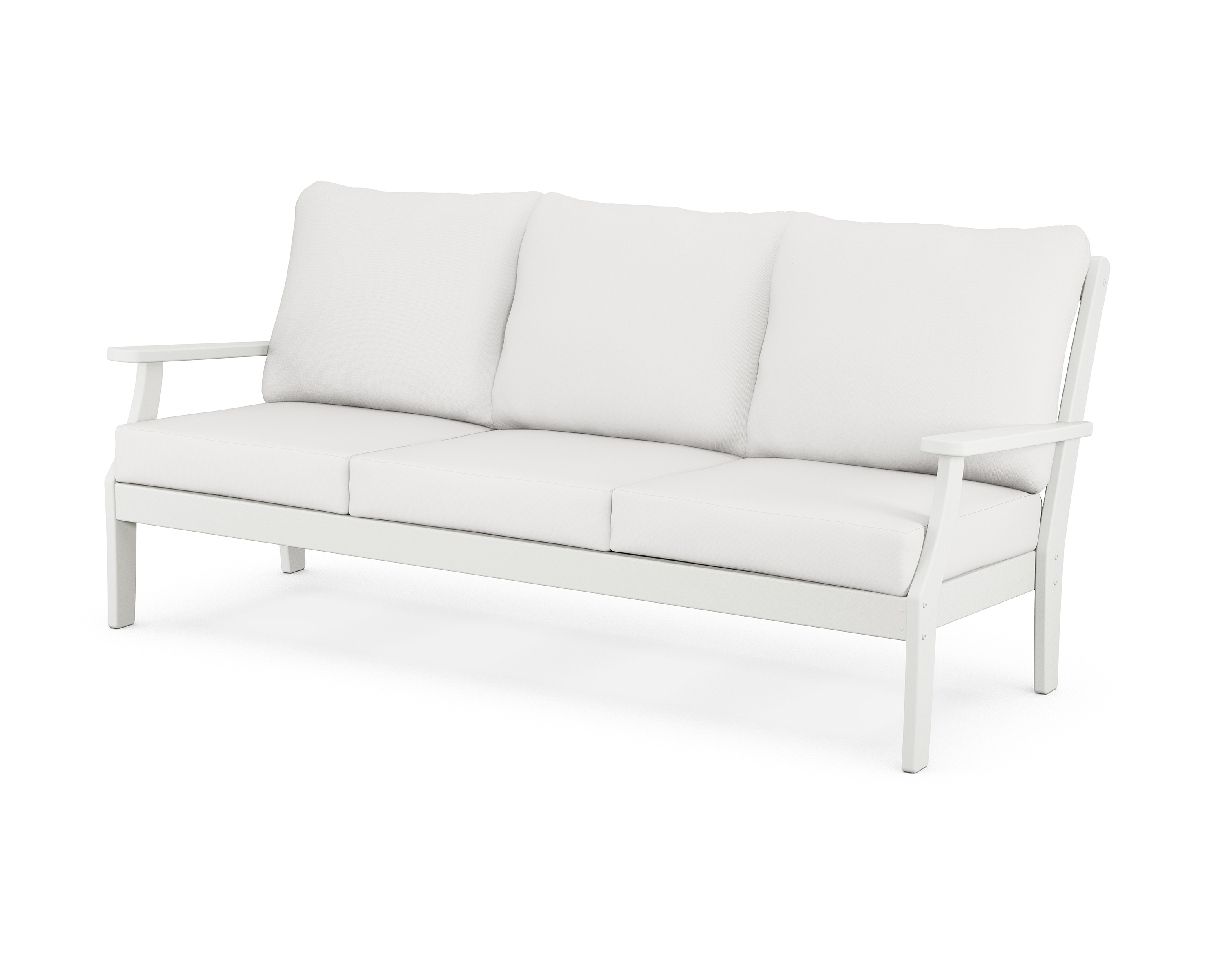 braxton deep seating sofa in vintage white / textured linen product image
