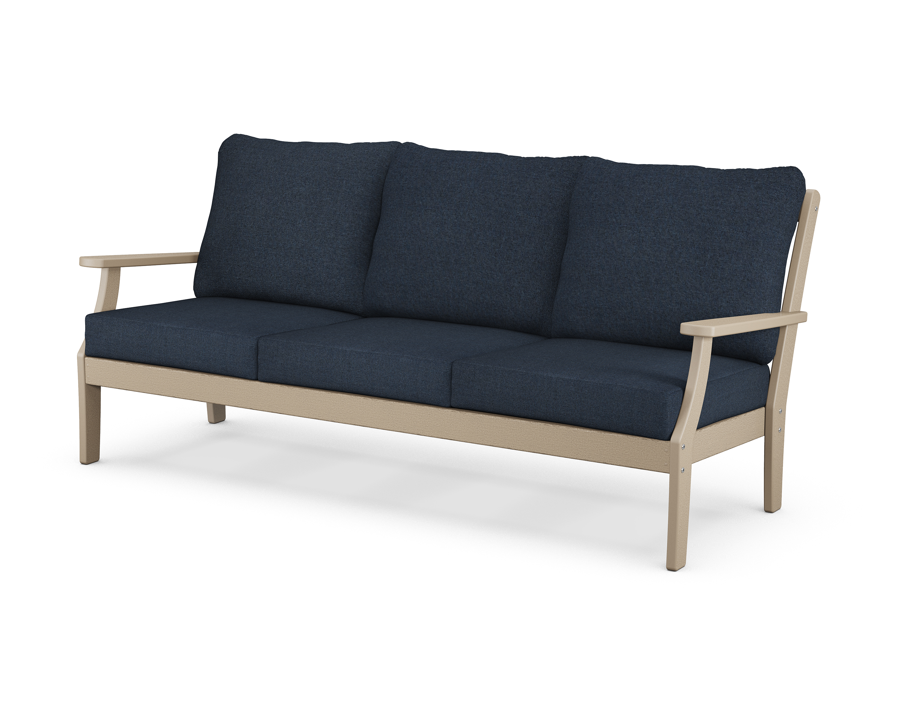 braxton deep seating sofa in vintage sahara / marine indigo product image