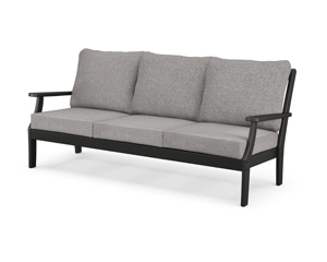 braxton deep seating sofa in black / grey mist
