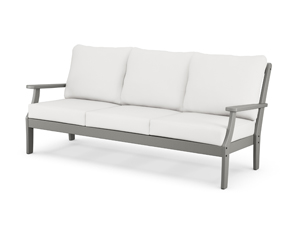 braxton deep seating sofa in slate grey / textured linen