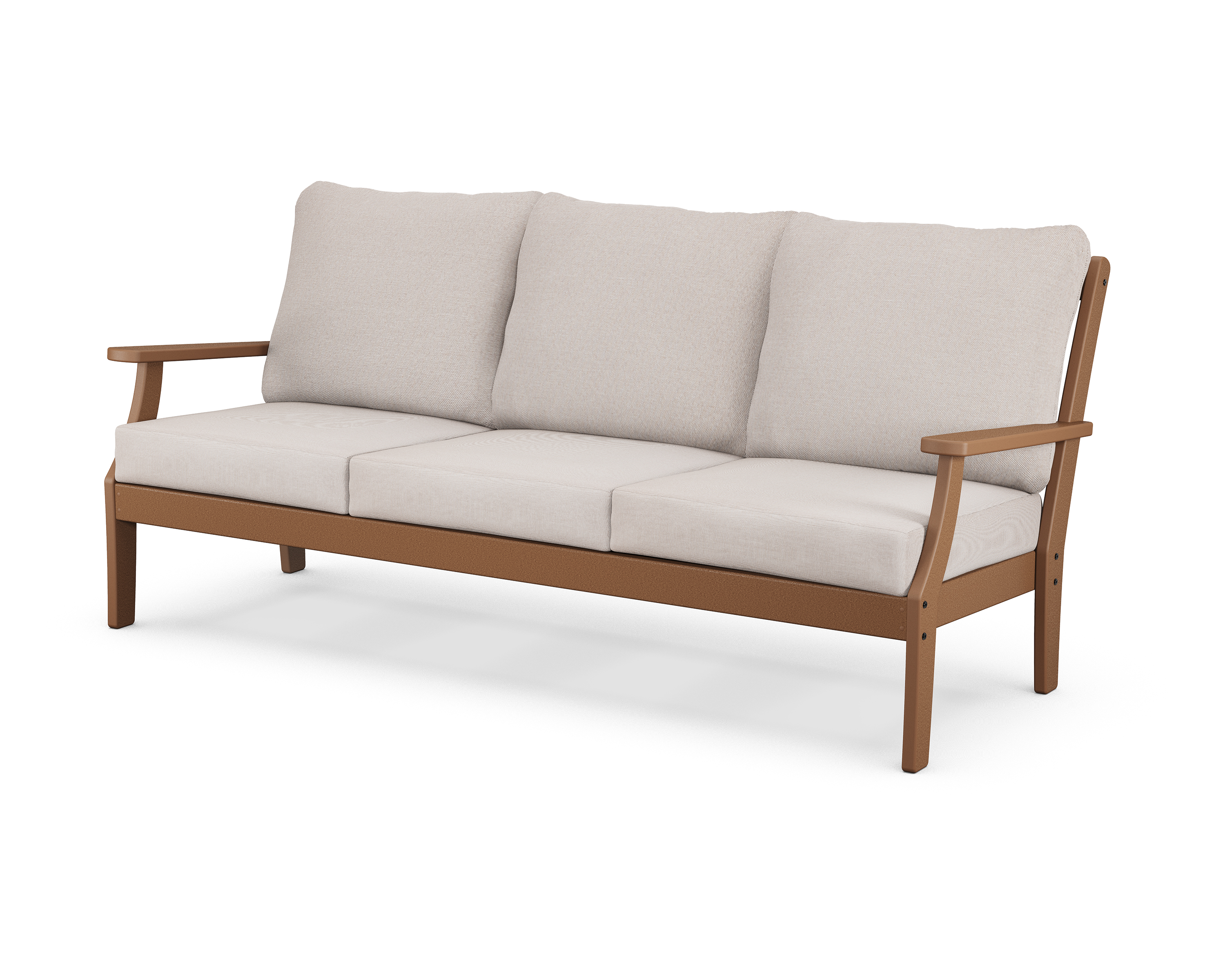 braxton deep seating sofa in teak / dune burlap product image