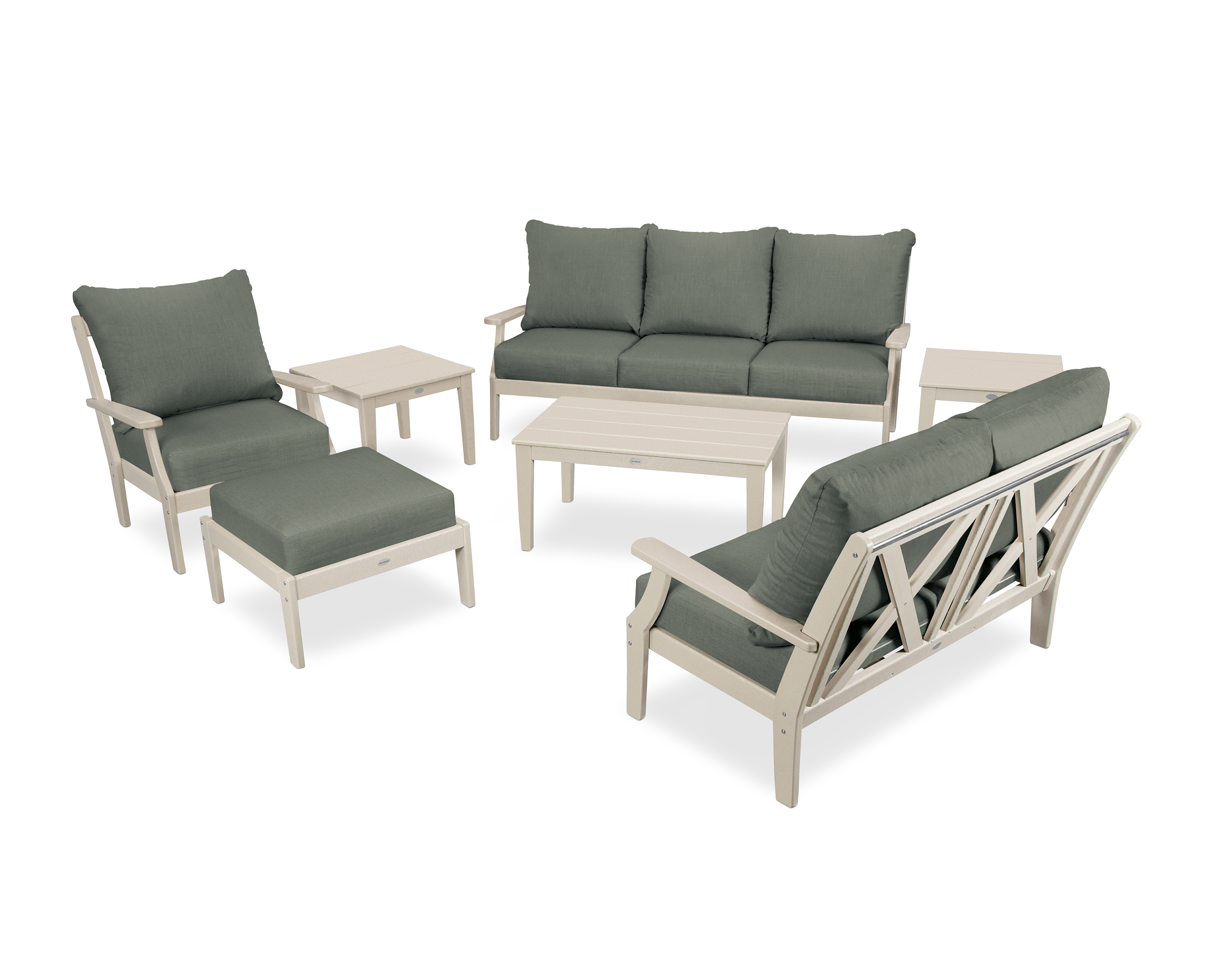 braxton 7-piece deep seating set in sand / cast sage product image