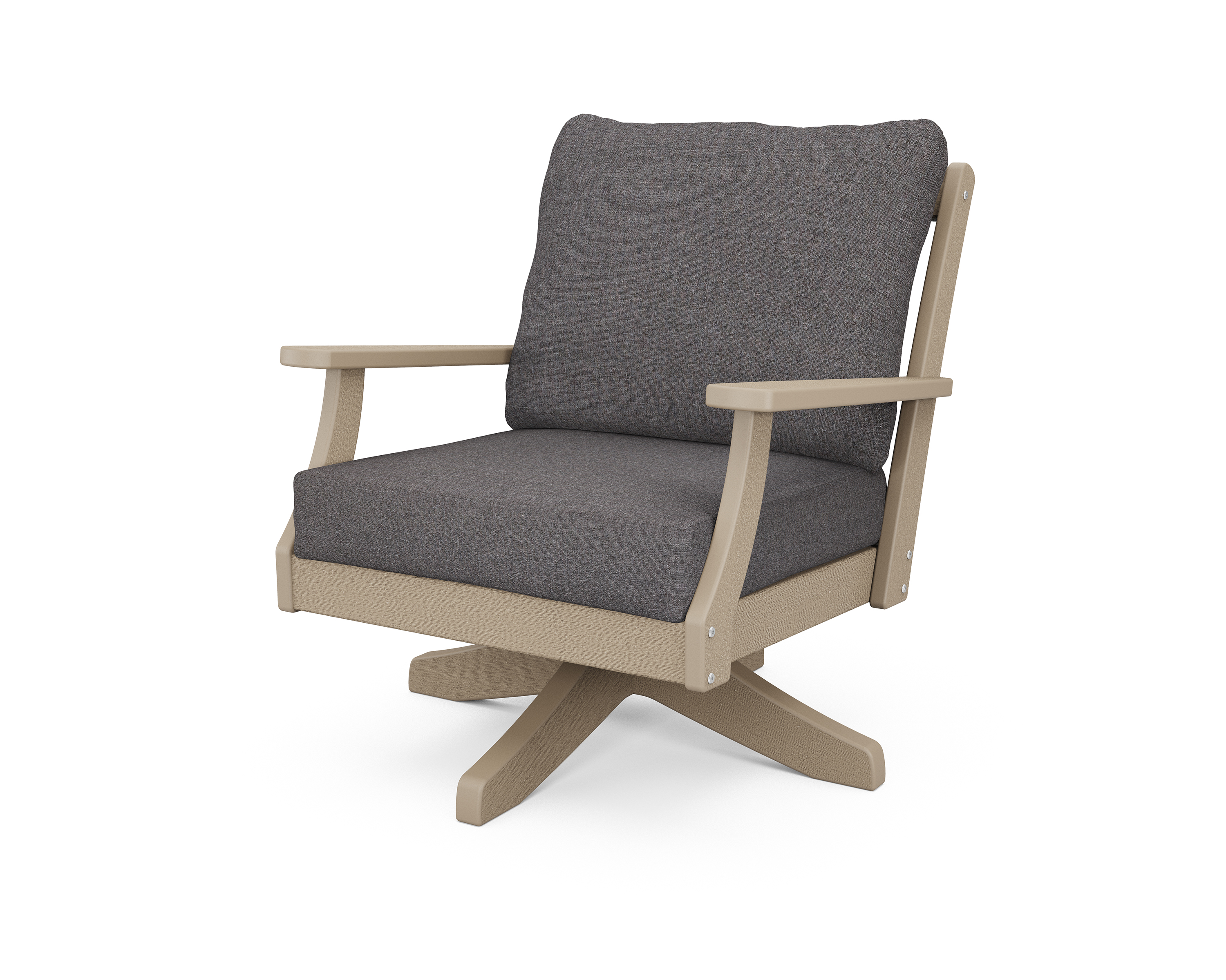 braxton deep seating swivel chair in vintage sahara / ash charcoal product image