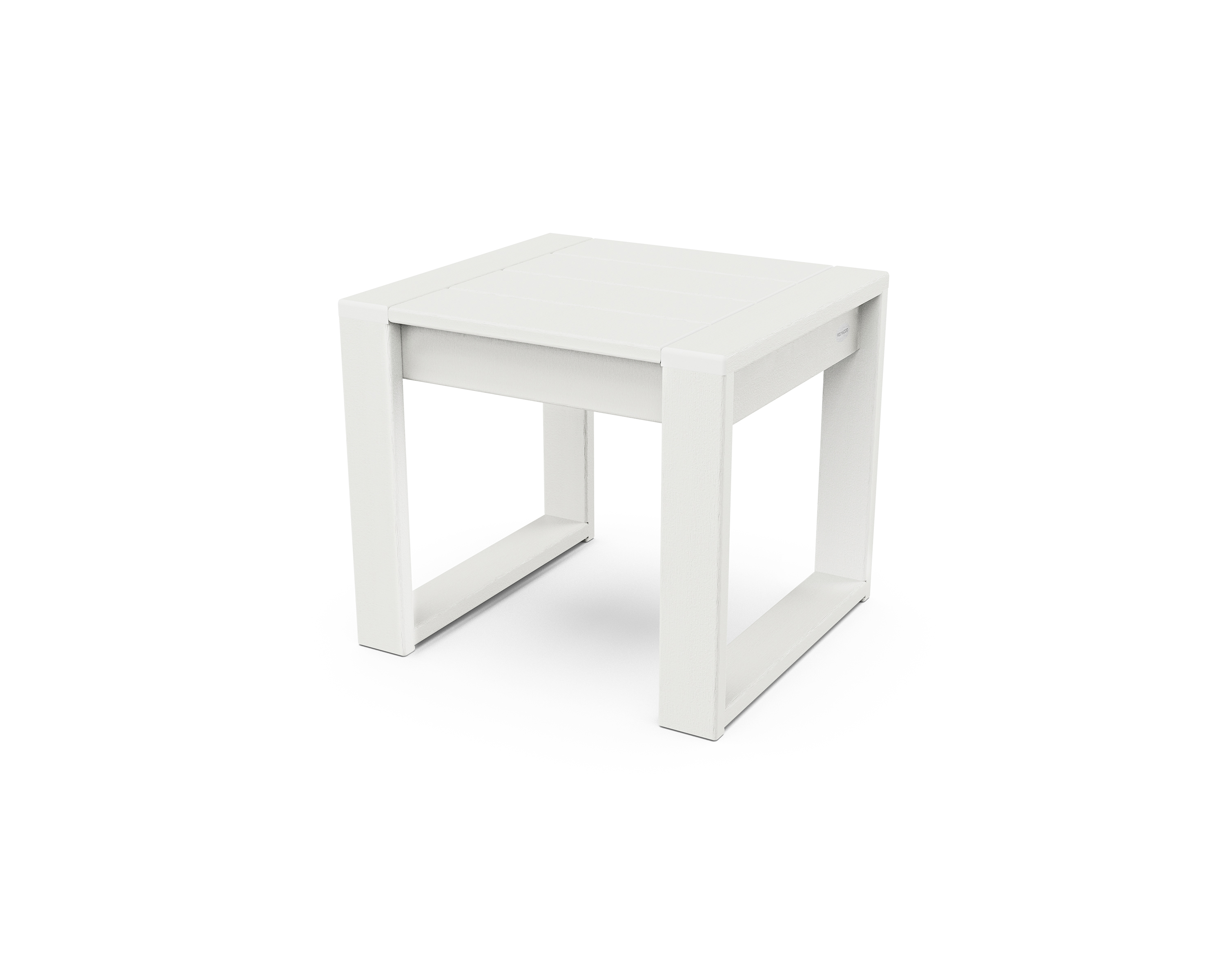 edge end table in vintage white product image