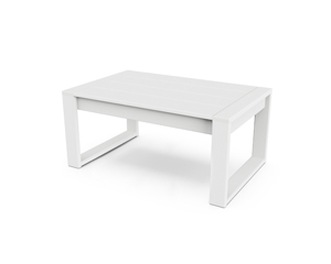 edge coffee table in white