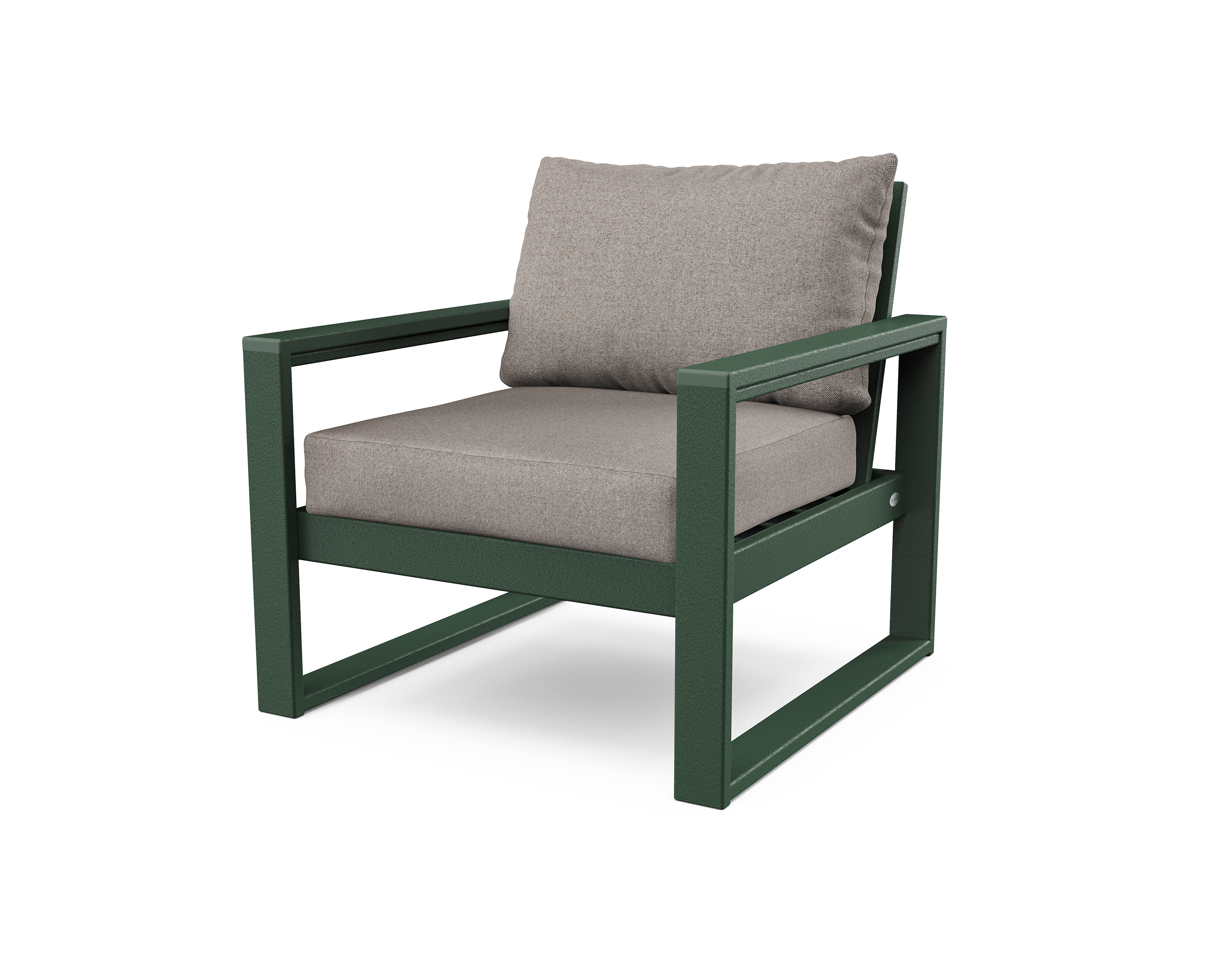 edge club chair in green / weathered tweed product image