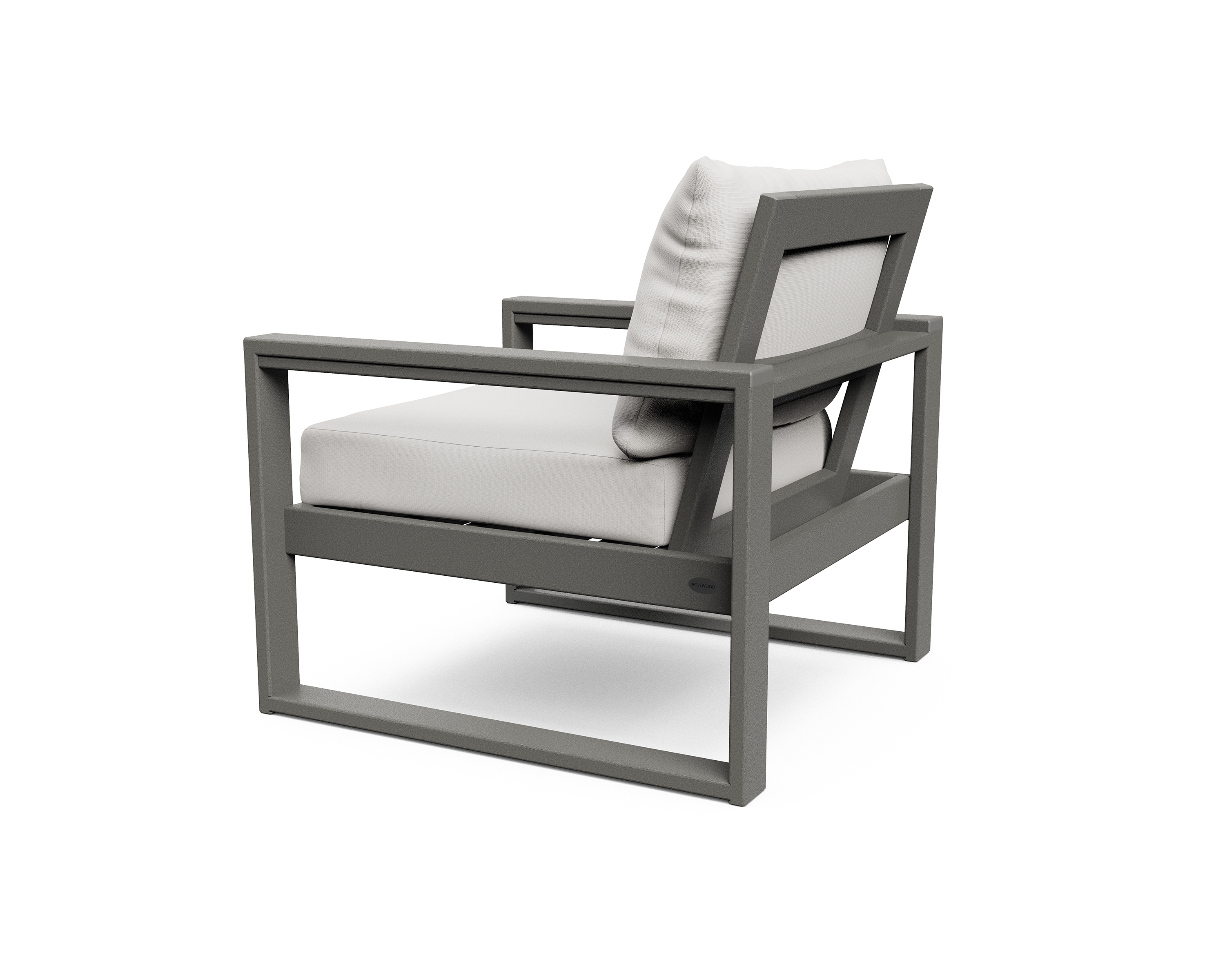 edge club chair in slate grey / textured linen thumbnail image