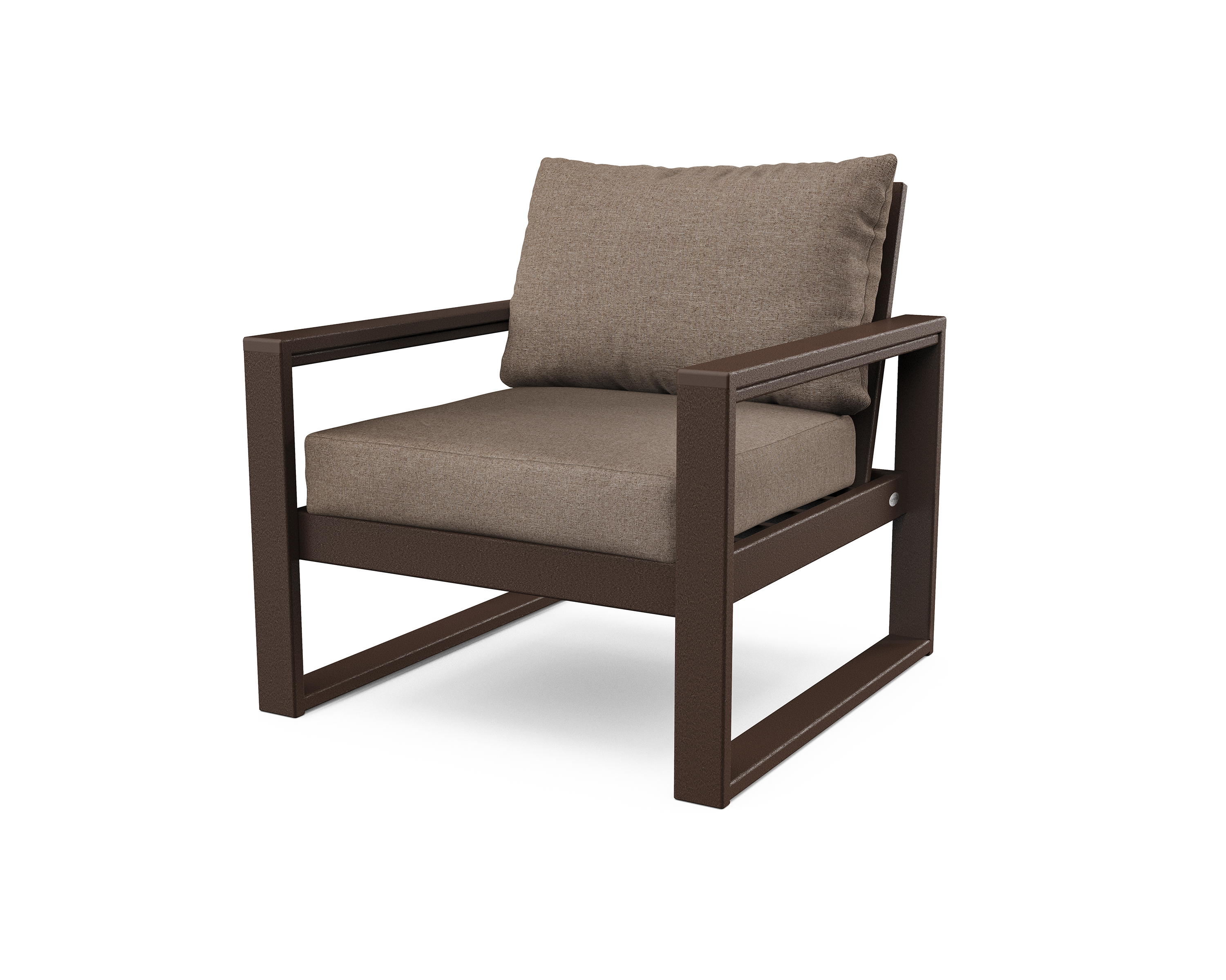 edge club chair in mahogany / spiced burlap product image