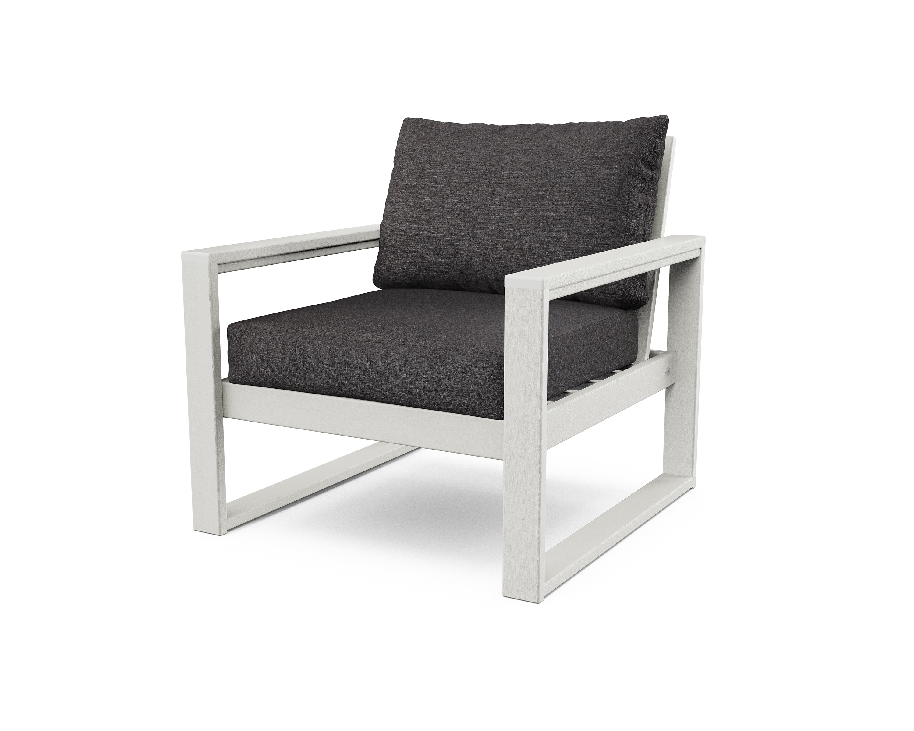 edge club chair in vintage white / ash charcoal product image