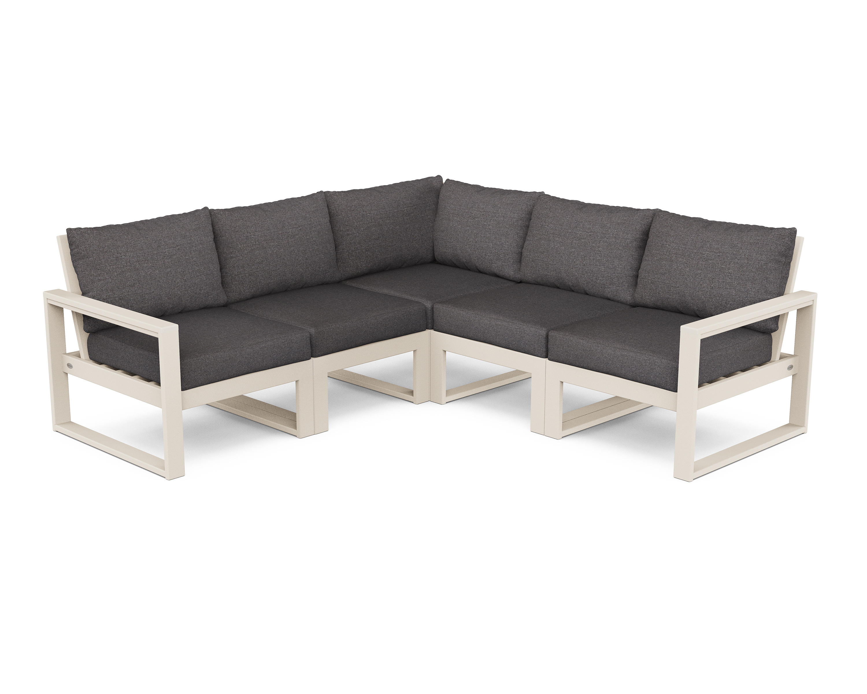edge 5-piece modular deep seating set in sand / ash charcoal product image