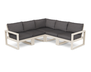 edge 5-piece modular deep seating set in sand / ash charcoal