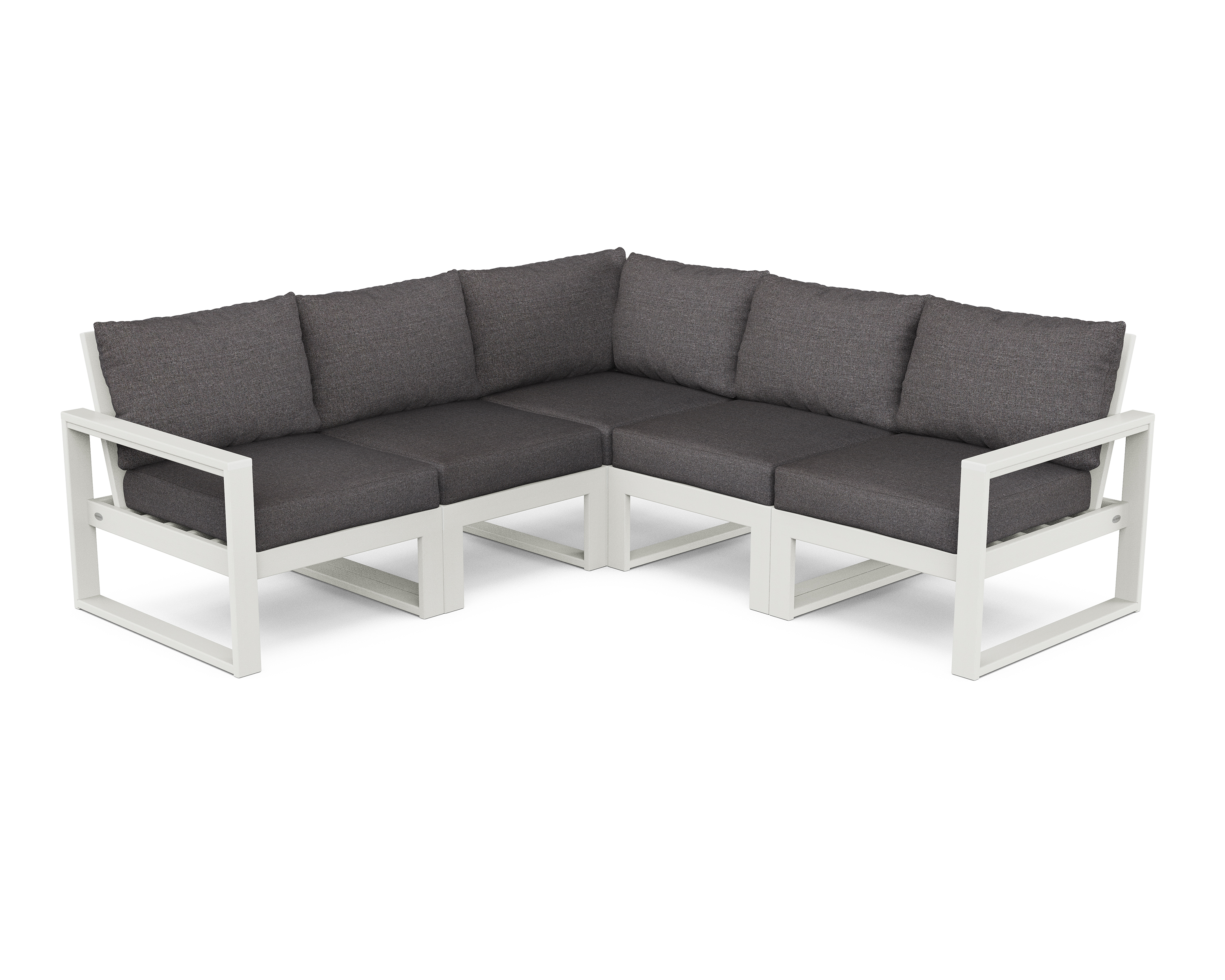 edge 5-piece modular deep seating set in vintage white / ash charcoal product image