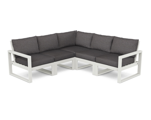 edge 5-piece modular deep seating set in vintage white / ash charcoal