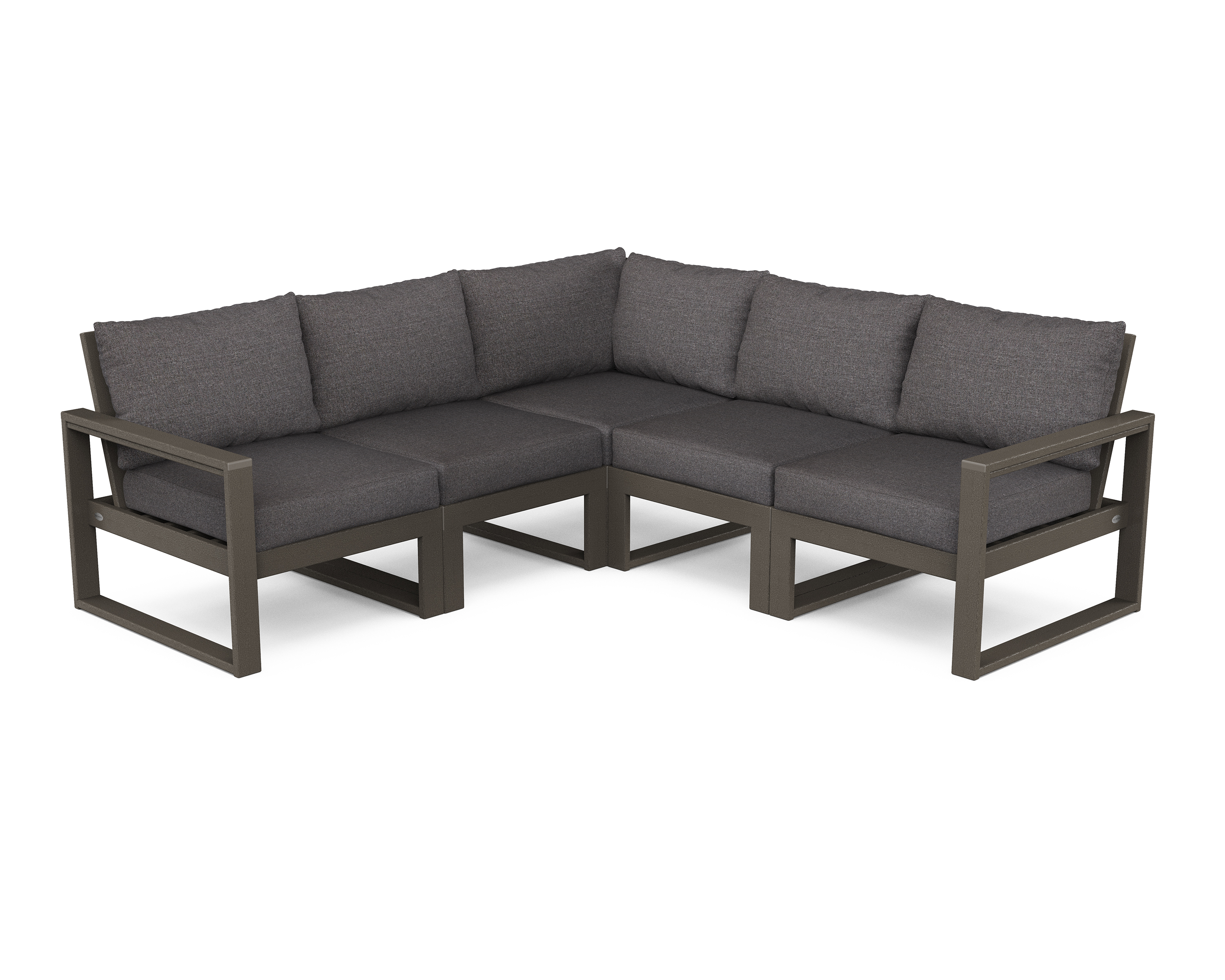 edge 5-piece modular deep seating set in vintage coffee / ash charcoal product image