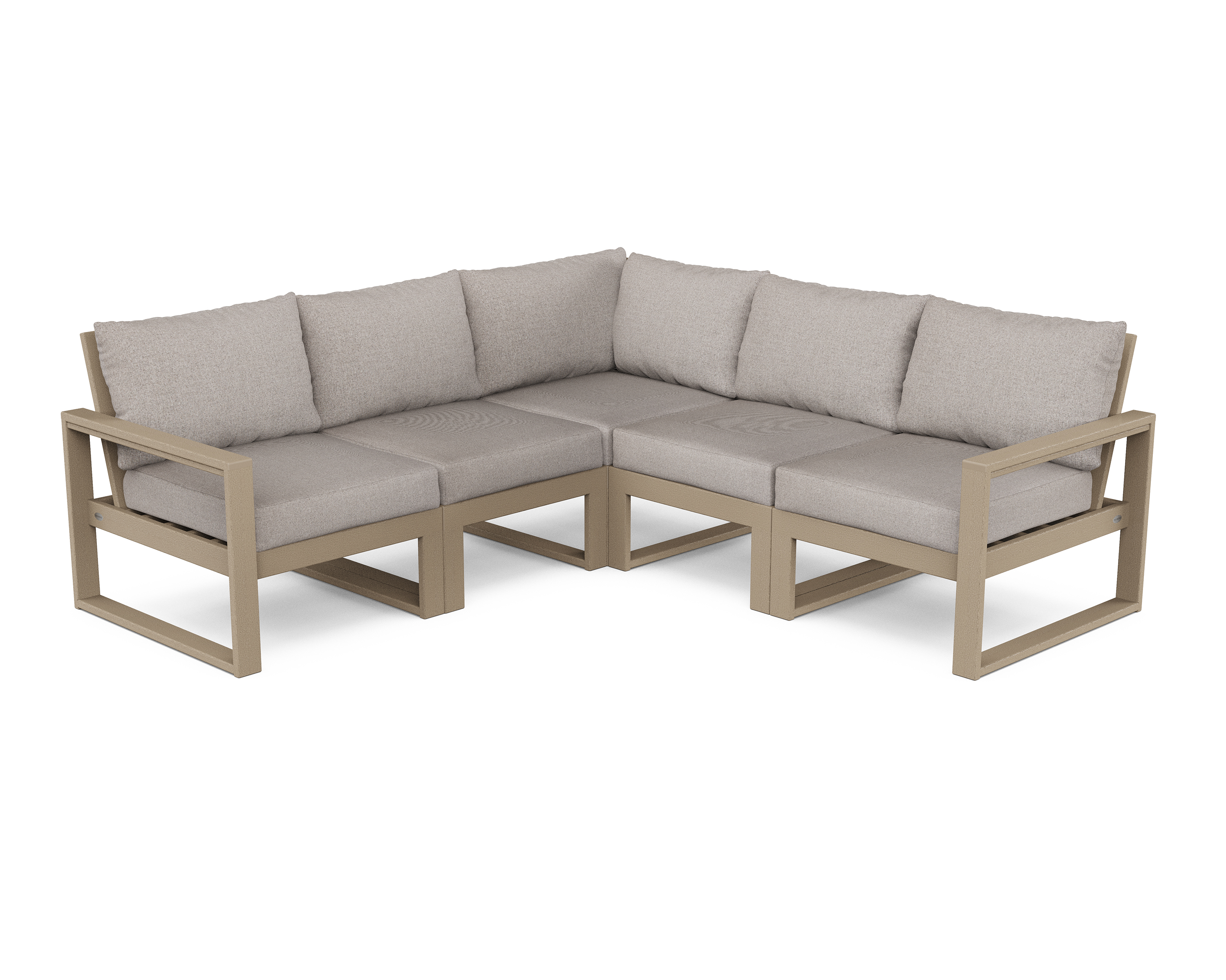 edge 5-piece modular deep seating set in vintage sahara / weathered tweed product image