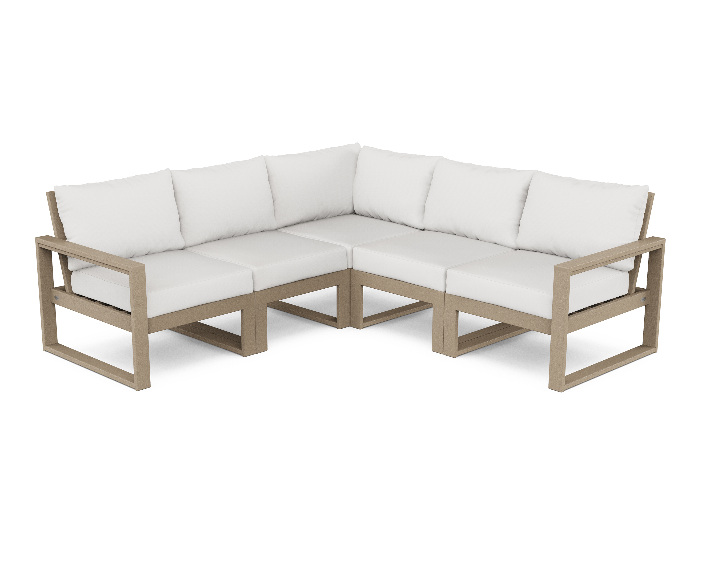 edge 5-piece modular deep seating set in vintage sahara / textured linen product image