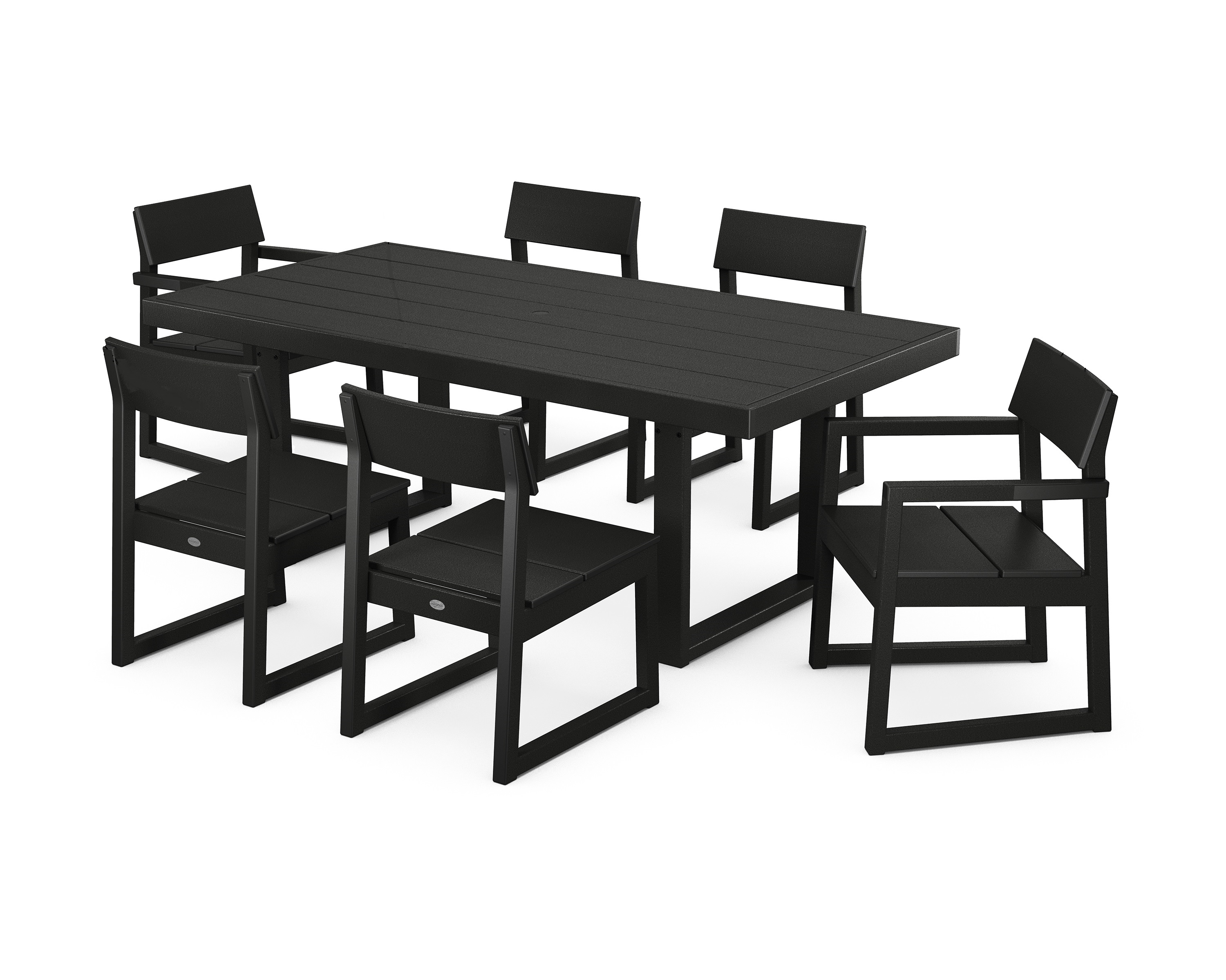 edge 7-piece dining set in black product image