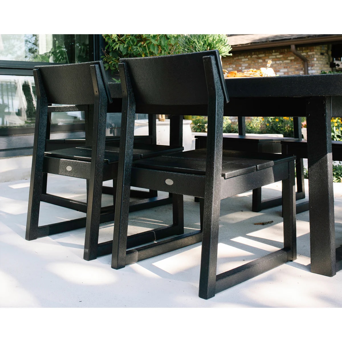 edge 7-piece dining set in black thumbnail image