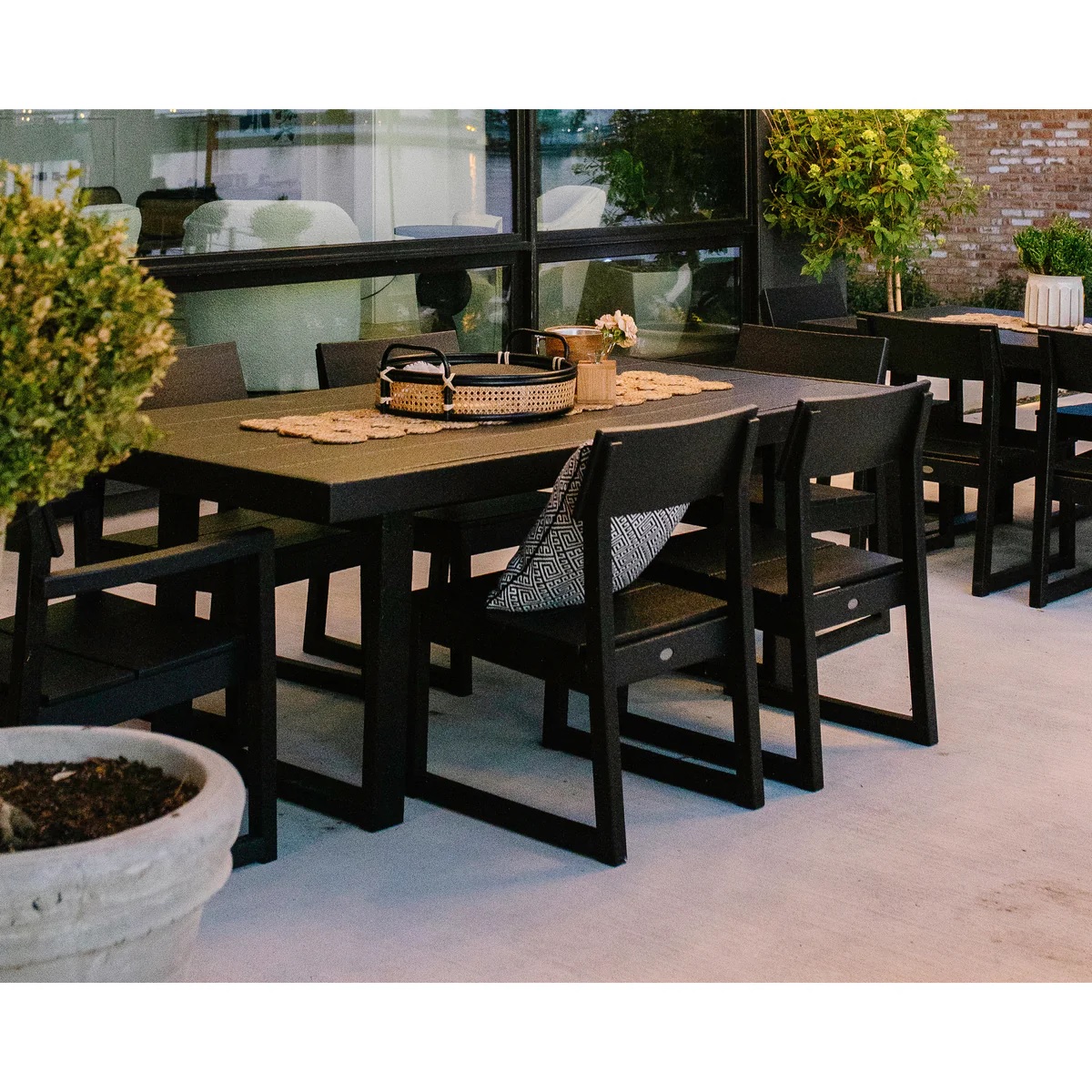 edge 7-piece dining set in black thumbnail image