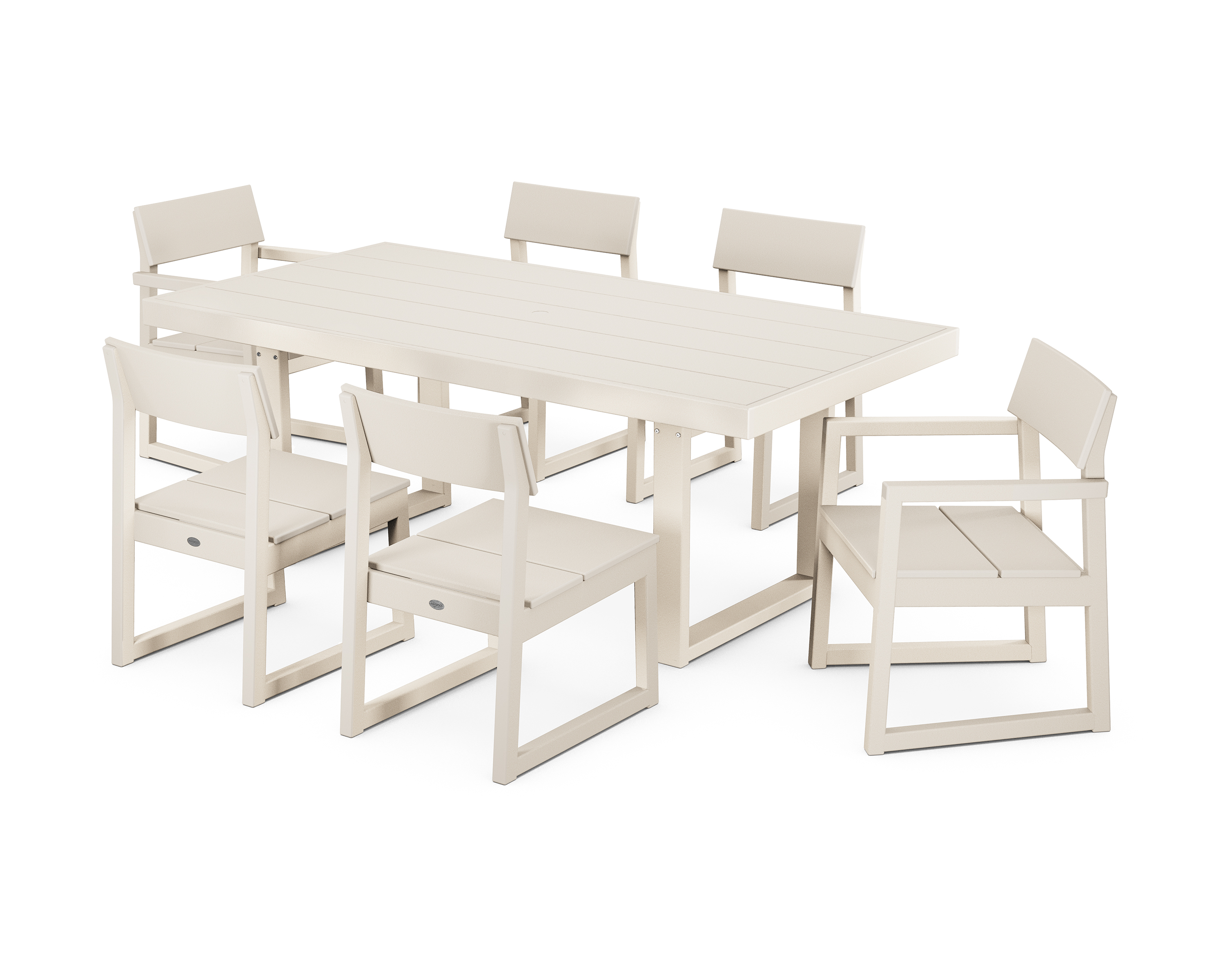 edge 7-piece dining set in sand product image