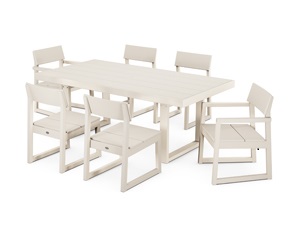 edge 7-piece dining set in sand