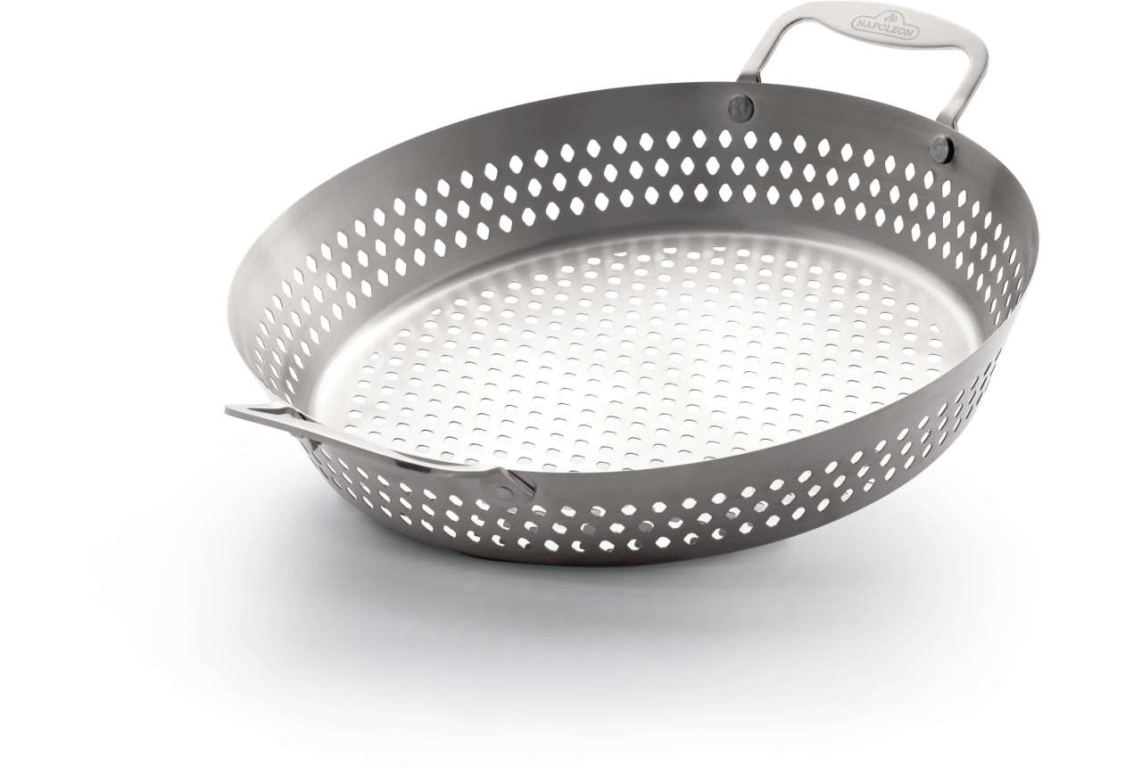 stainless steel grilling wok product image