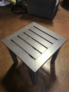 slate grey delray square end table