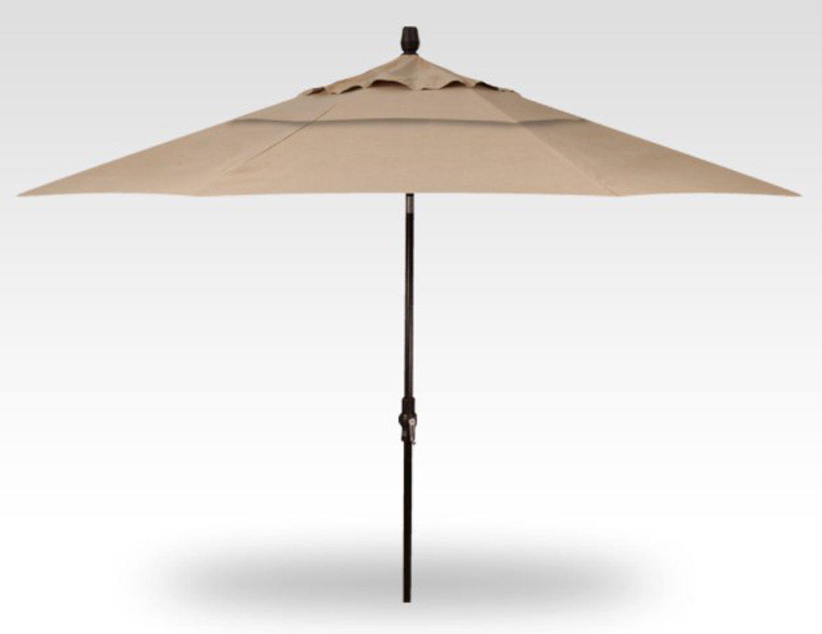11′ heather beige collar tilt umbrella – black frame thumbnail image
