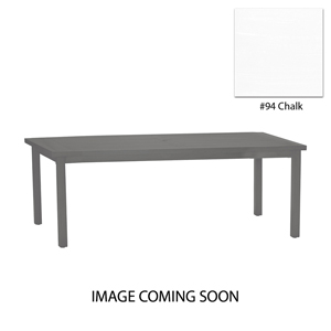 club aluminum rectangular dining table in chalk
