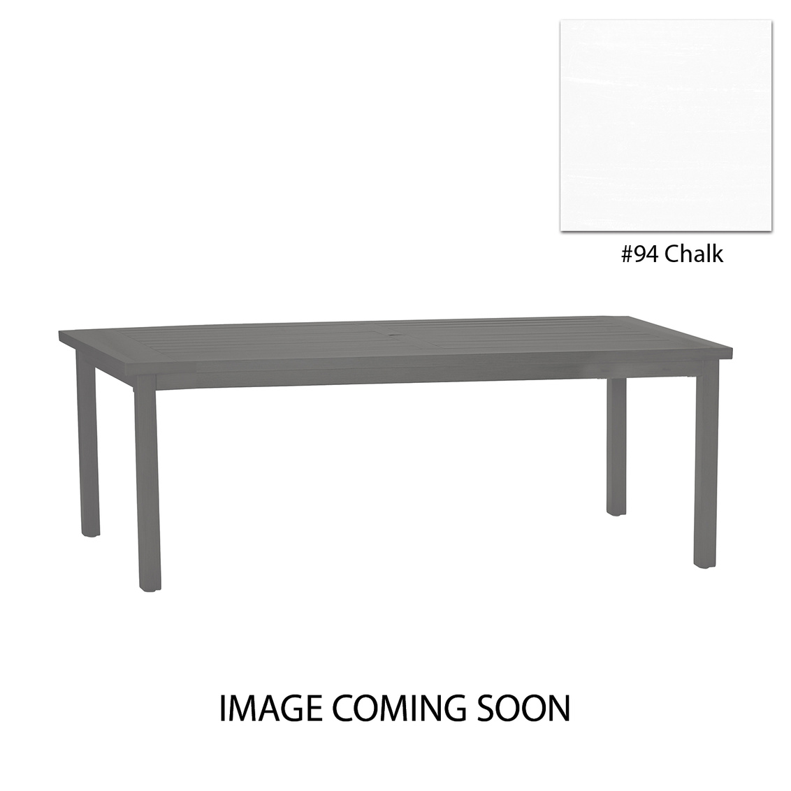 club aluminum rectangular dining table in chalk product image