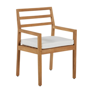 santa barbara teak arm chair in natural teak – frame only