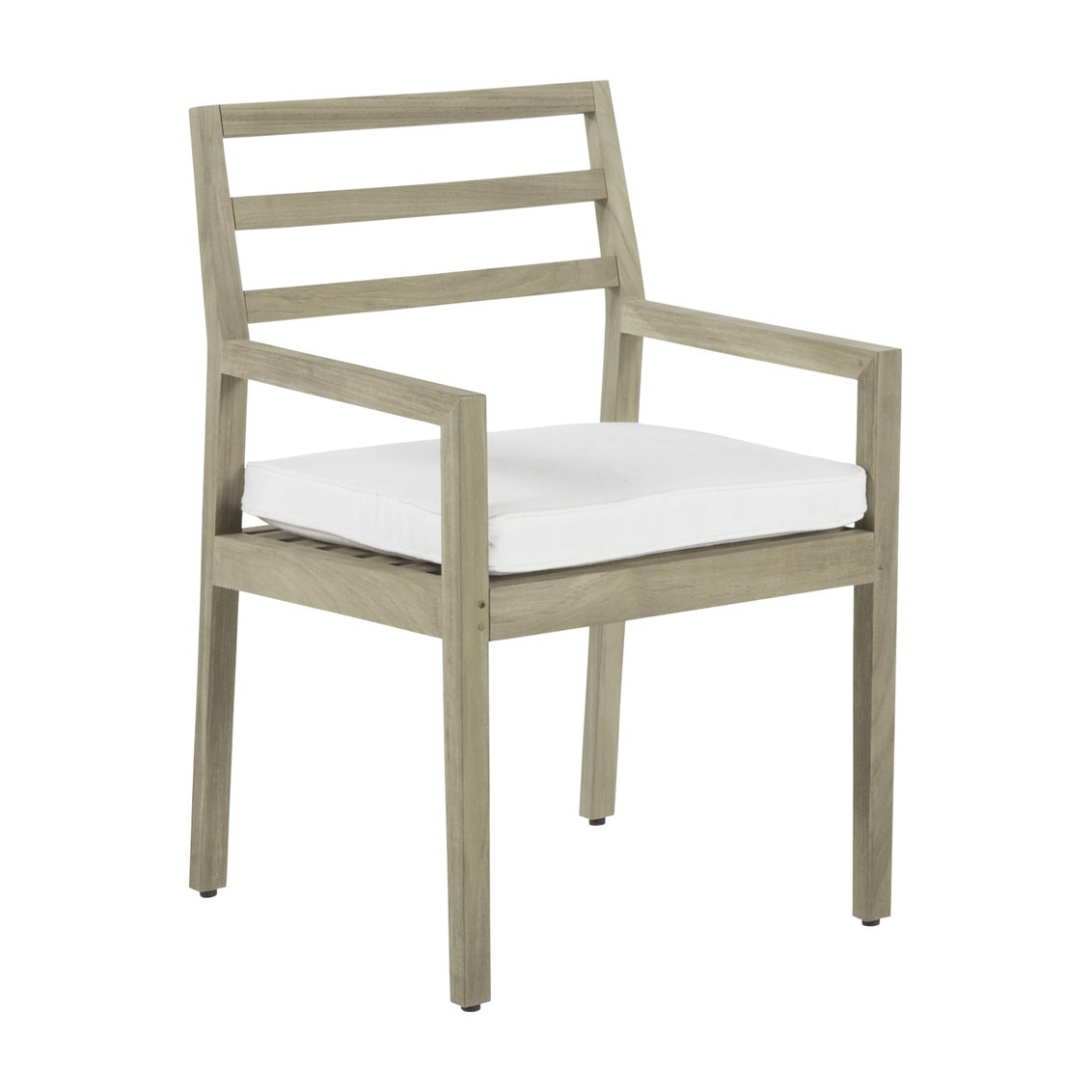 santa barbara teak arm chair in oyster teak – frame only product image