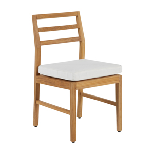 santa barbara teak side chair in natural teak – frame only