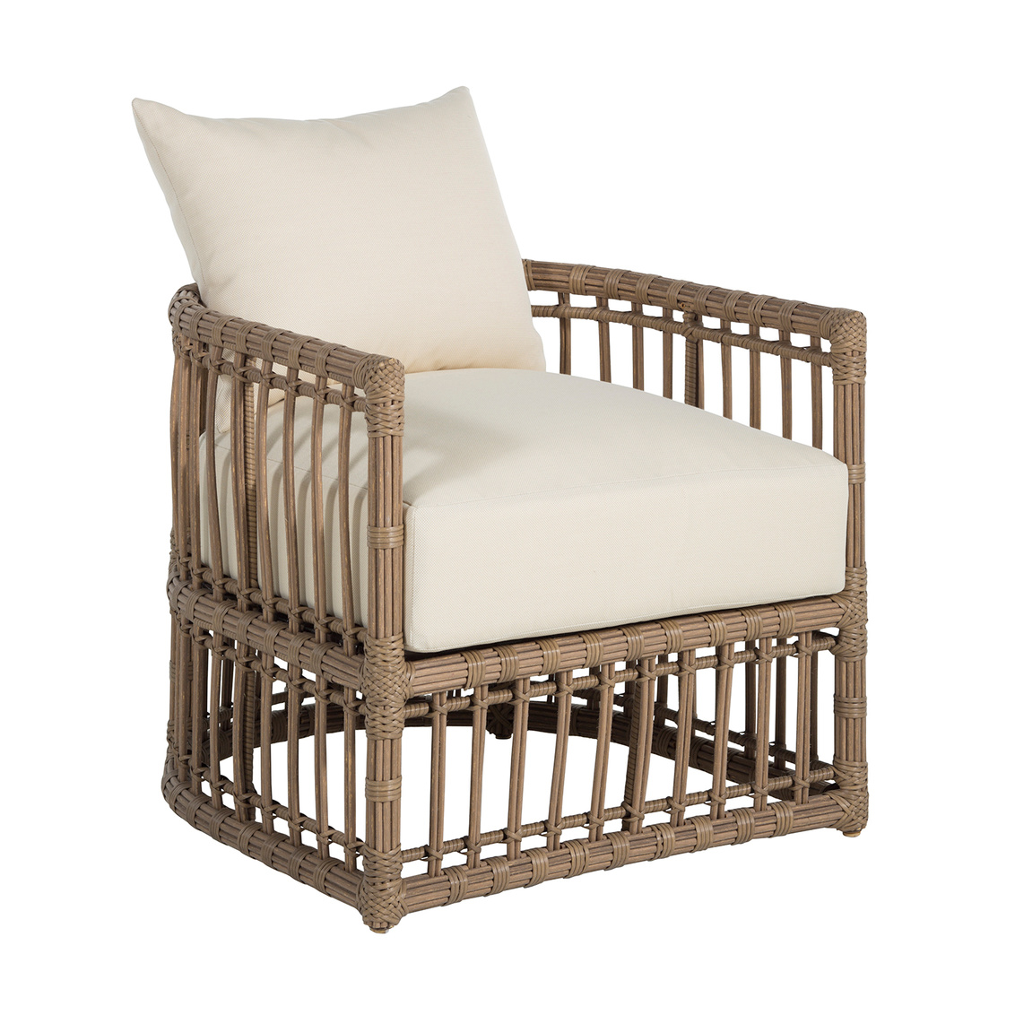 newport barrel chair in burlap product image