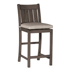24 inch club aluminum bar stool in slate grey – frame only