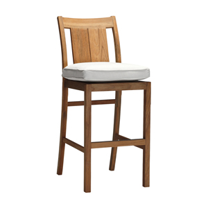 croquet teak counter stool in natural teak – frame only