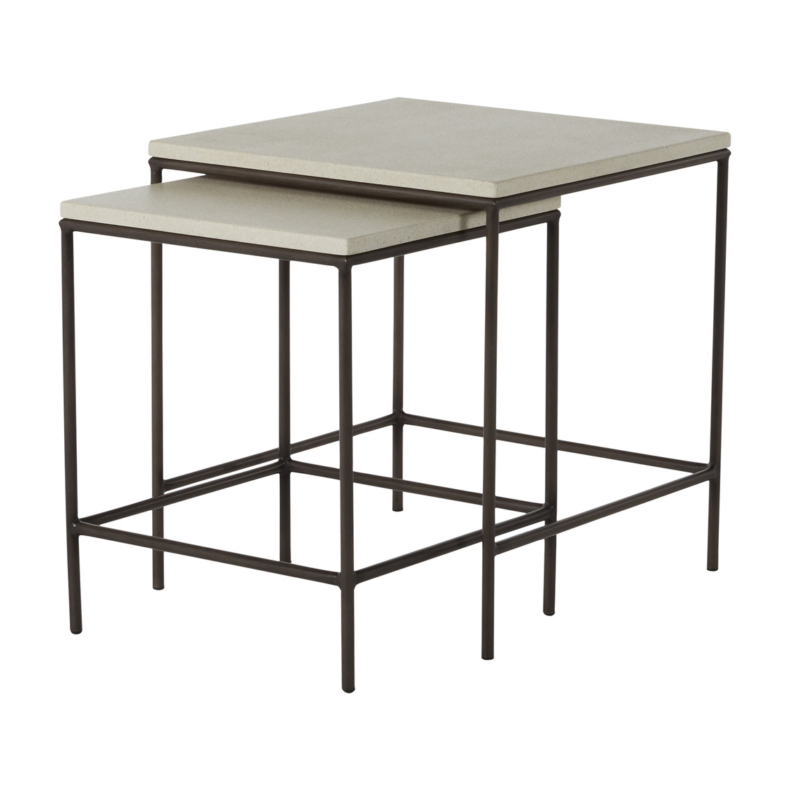 abby nesting tables in charcoal/travertine product image