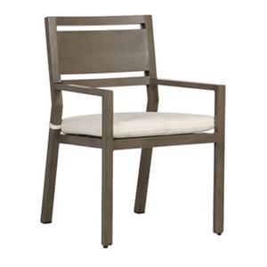 avondale aluminum arm chair in slate grey – frame only