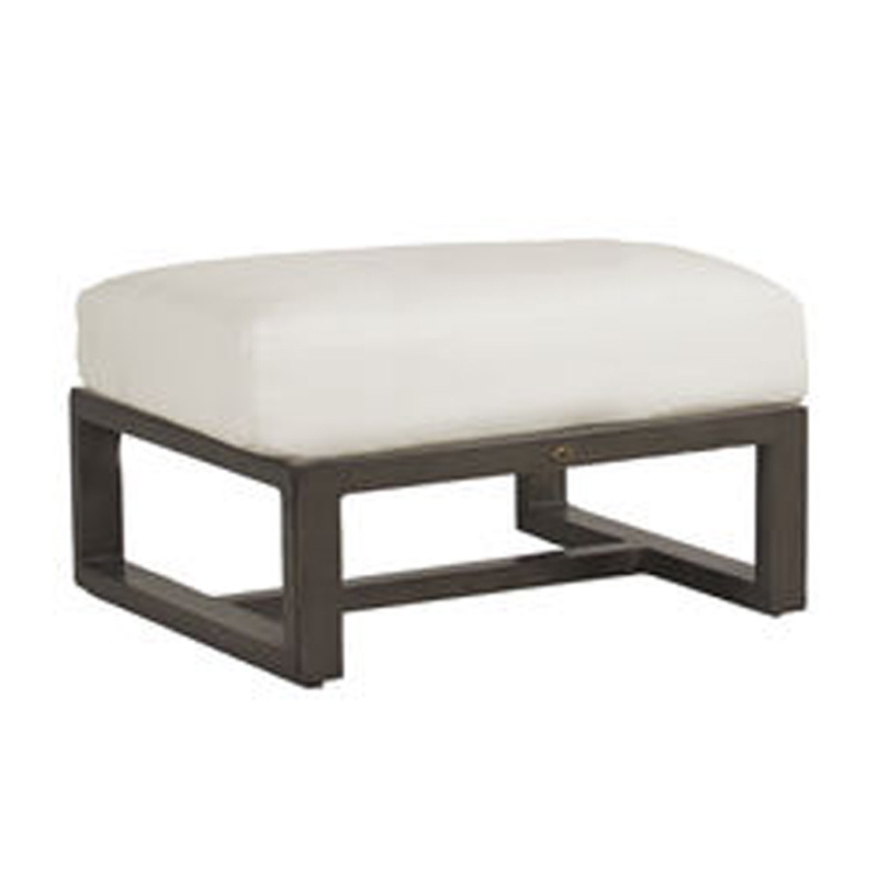 avondale aluminum ottoman in slate grey – frame only product image