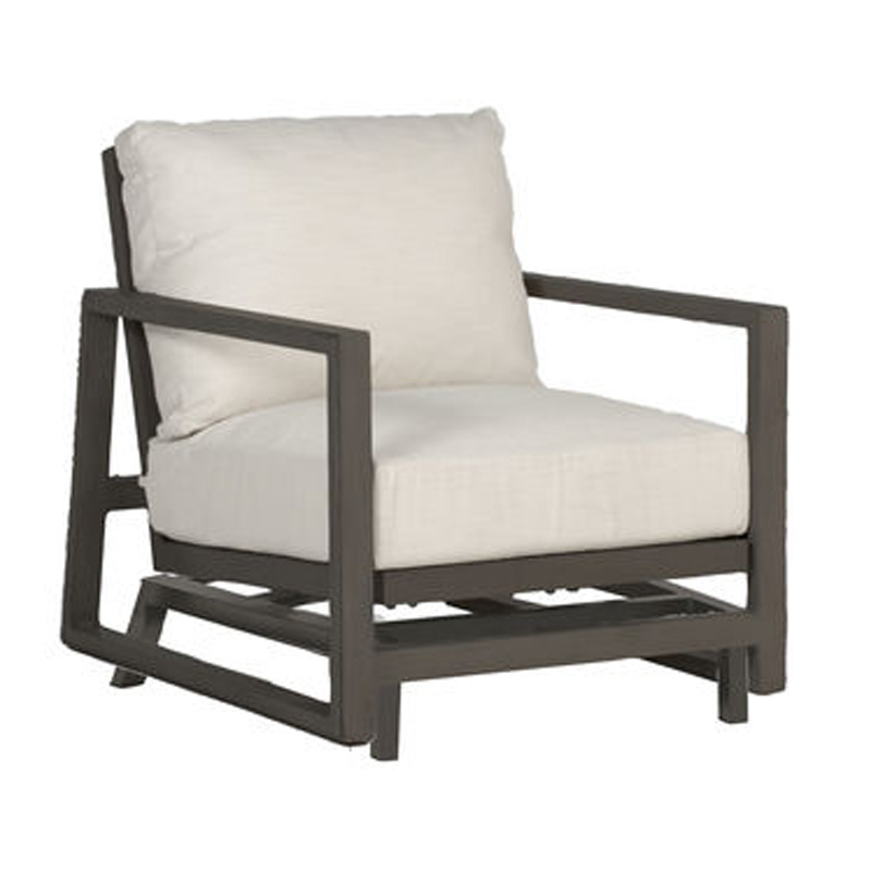 avondale aluminum spring lounge in slate grey – frame only product image