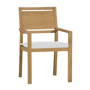 avondale teak arm chair in natural teak – frame only