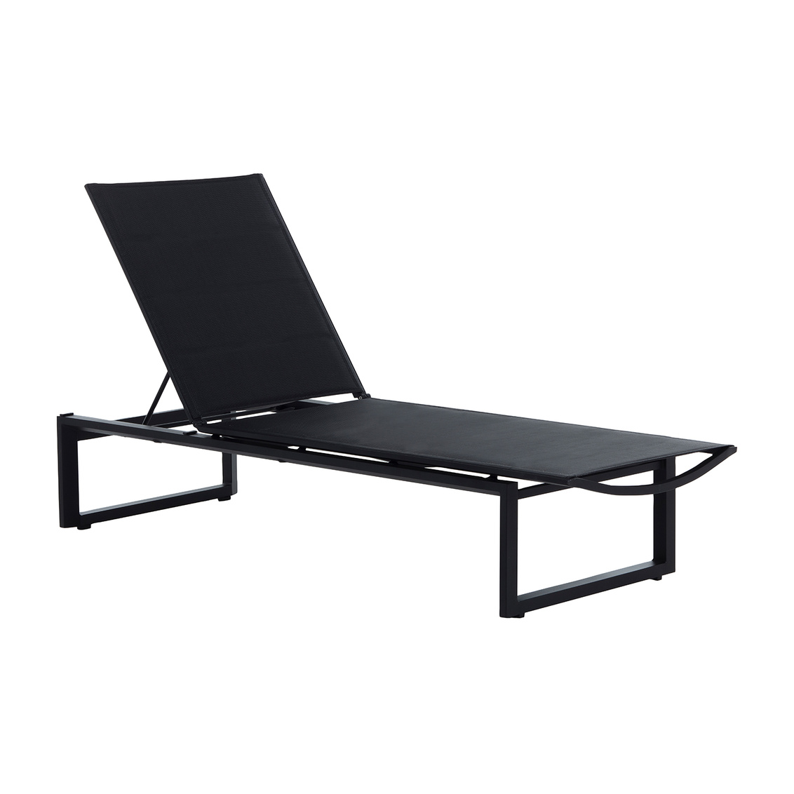 belmont sling chaise in matte black frame and black sling product image