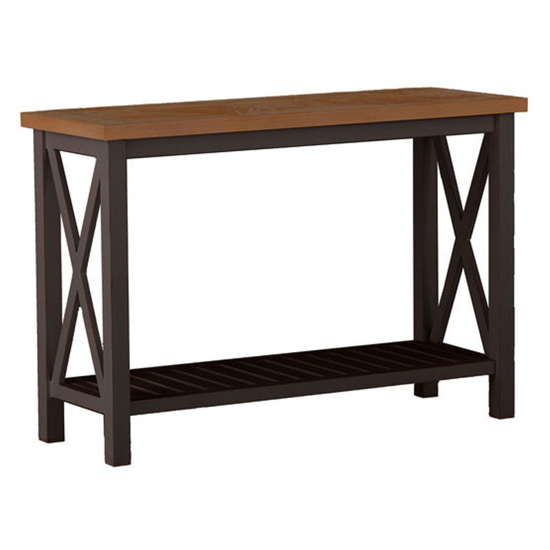 cahaba console table in mahogany base / natural top product image