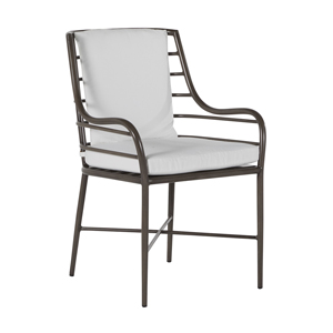 carmel aluminum arm chair in slate grey – frame only