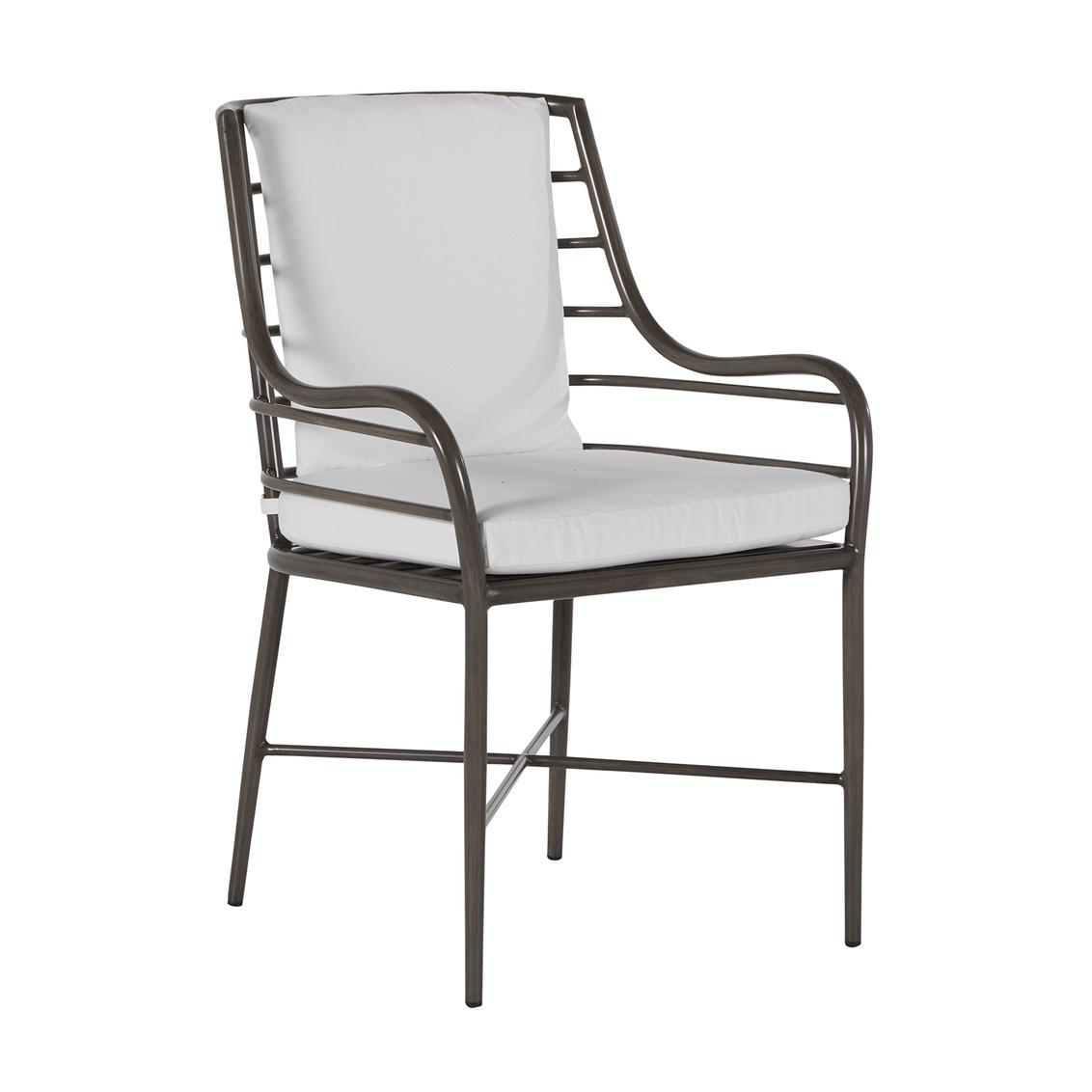 carmel aluminum arm chair in slate grey – frame only product image