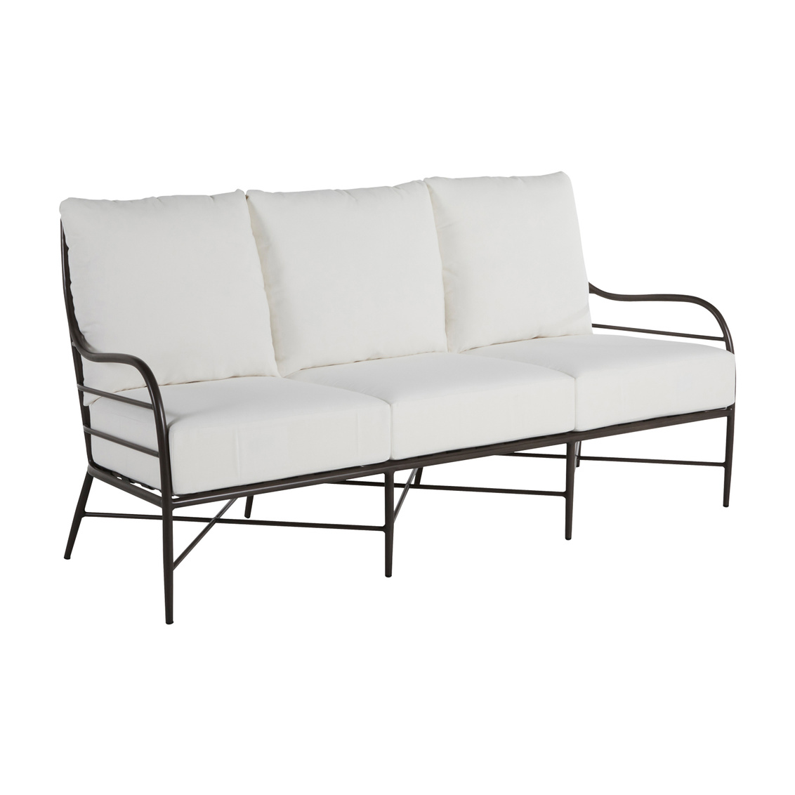 carmel aluminum sofa in slate grey – frame only product image