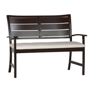charleston aluminum bench in mahogany – frame only