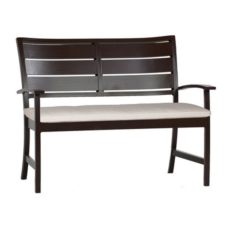 charleston aluminum bench in mahogany – frame only product image